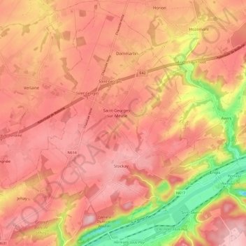 Mapa topográfico 4470, altitud, relieve