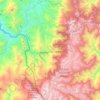 Mapa topográfico Espindola, altitud, relieve