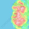 Mapa topográfico Isla Grande de Chiloé, altitud, relieve