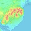 Mapa topográfico The Mournes DEA, altitud, relieve