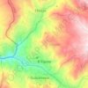 Mapa topográfico El Espino, altitud, relieve
