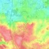 Mapa topográfico Orgères, altitud, relieve