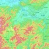 Mapa topográfico Wuyi, altitud, relieve