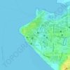 Mapa topográfico Mkunazini, altitud, relieve