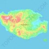 Mapa topográfico Buru Island, altitud, relieve