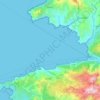 Mapa topográfico Golfe de Porto, altitud, relieve