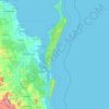 Mapa topográfico Great Sandy National Park, altitud, relieve