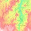 Mapa topográfico Quiñota, altitud, relieve