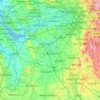 Mapa topográfico Cheshire, altitud, relieve