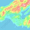 Mapa topográfico Harbour Breton, altitud, relieve