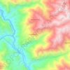 Mapa topográfico Bambamarca, altitud, relieve