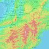 Mapa topográfico Prefectura de Nara, altitud, relieve