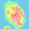 Mapa topográfico Graham Island, altitud, relieve