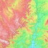Mapa topográfico Ardèche, altitud, relieve