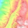 Mapa topográfico Confines, altitud, relieve