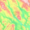 Mapa topográfico Tåsjö distrikt, altitud, relieve