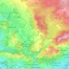 Mapa topográfico Évenos, altitud, relieve