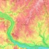 Mapa topográfico Potomac, altitud, relieve