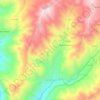 Mapa topográfico Amashca, altitud, relieve