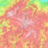 Mapa topográfico Parc naturel des Hautes-Fagnes–Eifel, altitud, relieve