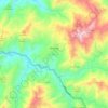 Mapa topográfico Nocaima, altitud, relieve