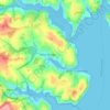 Mapa topográfico Mylor, altitud, relieve