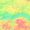 Mapa topográfico Loire, altitud, relieve