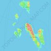 Mapa topográfico Islas Desertores, altitud, relieve
