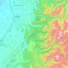 Mapa topográfico Río Achibueno, altitud, relieve