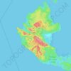 Mapa topográfico Isla de Coiba, altitud, relieve