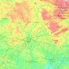 Mapa topográfico Mayenne, altitud, relieve
