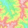 Mapa topográfico Yangana, altitud, relieve
