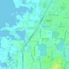 Mapa topográfico Port Richey, altitud, relieve