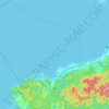 Mapa topográfico 岬町, altitud, relieve