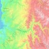 Mapa topográfico Vicuña, altitud, relieve