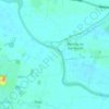 Mapa topográfico Long Drax, altitud, relieve