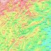 Mapa topográfico Zhangjiajie, altitud, relieve