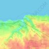 Mapa topográfico Margate, altitud, relieve