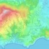 Mapa topográfico Barano d'Ischia, altitud, relieve