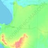 Mapa topográfico La Huaca, altitud, relieve