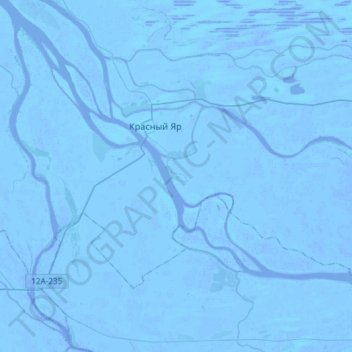 Mapa topográfico Красноярский сельсовет, altitud, relieve