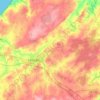 Mapa topográfico Lamballe-Armor, altitud, relieve