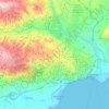 Mapa topográfico Río Andarax, altitud, relieve