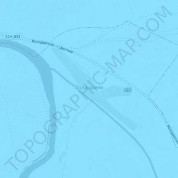 Mapa topográfico Болдырево, altitud, relieve