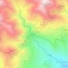 Mapa topográfico Río Aguas Claras, altitud, relieve