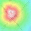 Mapa topográfico Volcán Cotopaxi, altitud, relieve