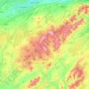Mapa topográfico Pentland Hills, altitud, relieve