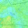 Mapa topográfico Meandro del rio Tunjuelo/Humedal media luna o Tingua Azul, altitud, relieve