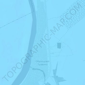 Mapa topográfico Образцово-Травино, altitud, relieve