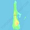Mapa topográfico Tumbatu, altitud, relieve